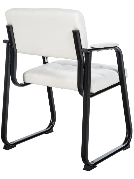 Cadeira para visitantes Canada B couro sintético, branco