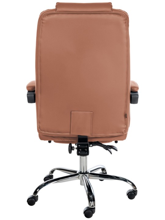 Cadeira de escritório Oxygen couro sintético, castanho claro