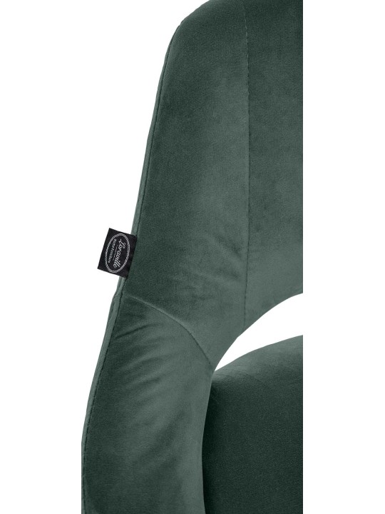 Banqueta alta Milet veludo, verde