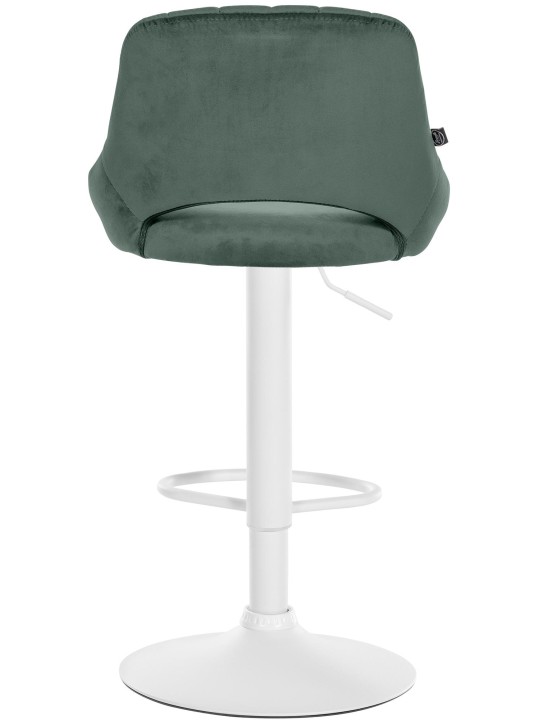 Banqueta alta Milet veludo, verde