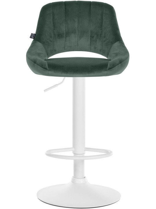 Banqueta alta Milet veludo, verde