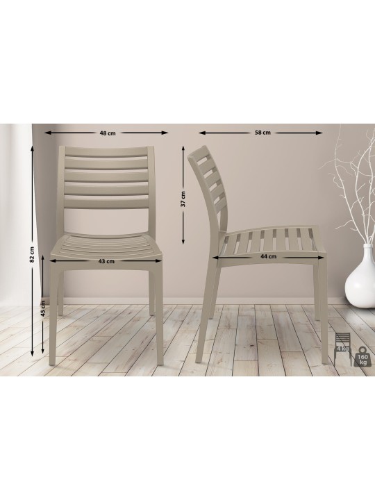 Cadeira Ares, cor de lama Cadeira Ares, cor de lama