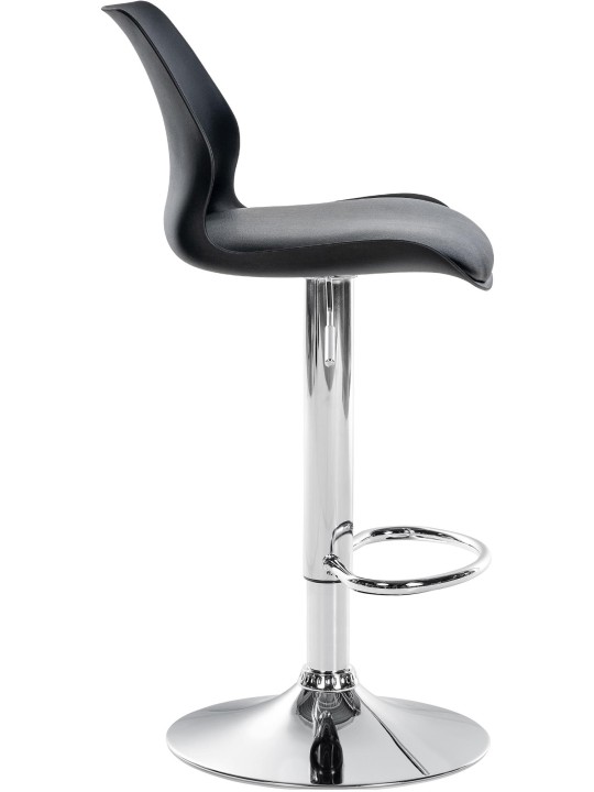 Conjunto de 2 bancos altos Gilbert plástico, preto