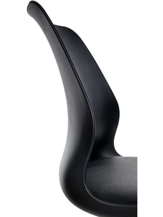 Conjunto de 2 bancos altos Gilbert plástico, preto