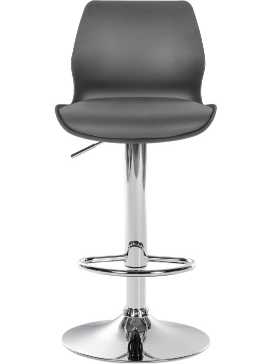 Conjunto de 2 bancos altos Gilbert plástico, cinza