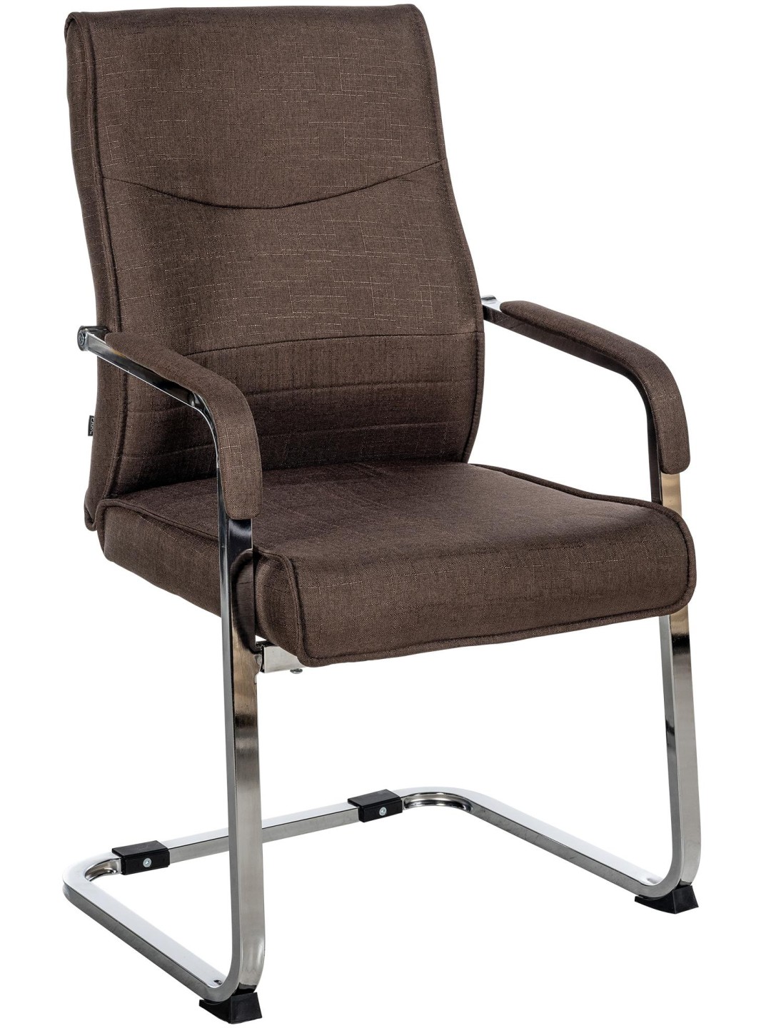 Cadeira para visitantes tecido Hobart, castanho