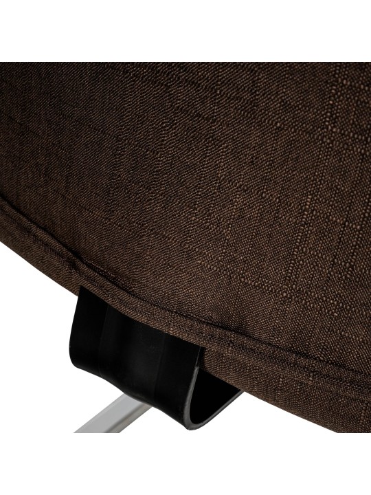 Cadeira para visitantes tecido Hobart, castanho