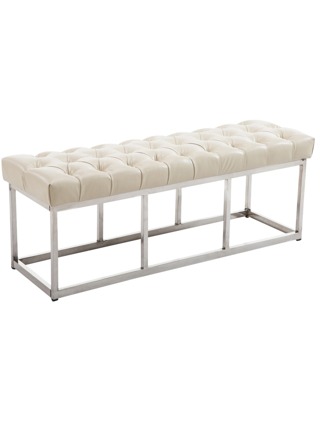 Banco Amun couro artificial E120, creme