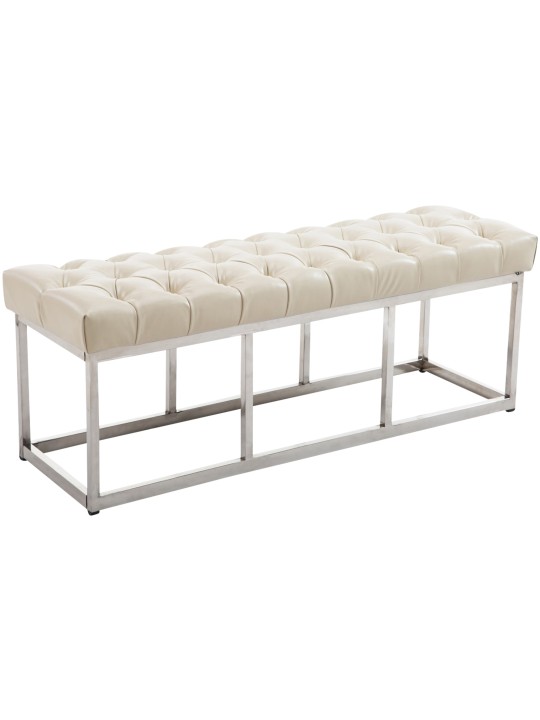 Banco Amun couro artificial E120, creme