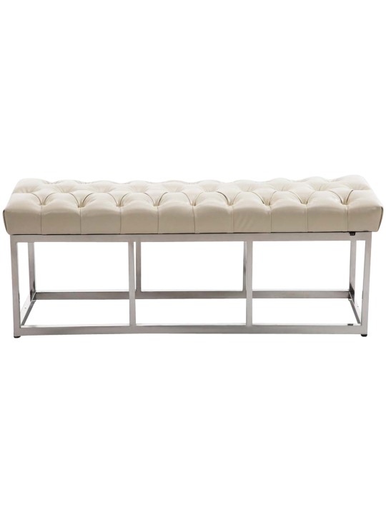 Banco Amun couro artificial E120, creme