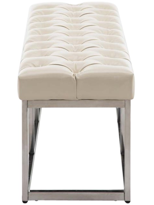 Banco Amun couro artificial E120, creme