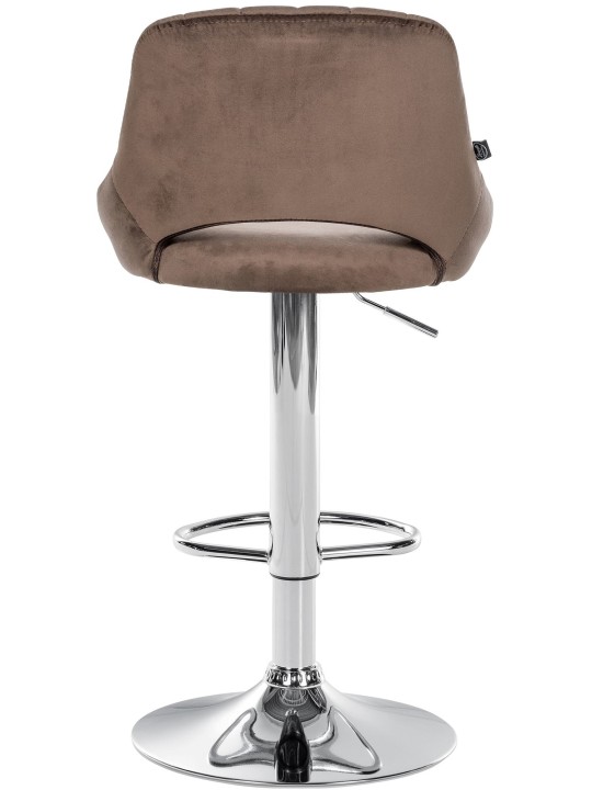 Conjunto de 2 bancos altos Milet veludo C, castanho