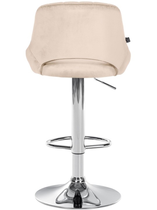 Conjunto de 2 bancos altos Milet veludo C, creme Conjunto de 2 bancos altos Milet veludo C, creme