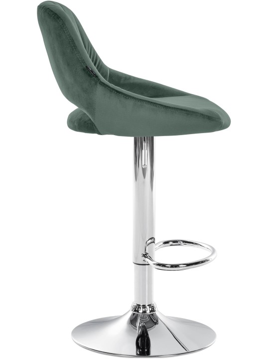 Conjunto de 2 bancos altos Milet veludo C, verde