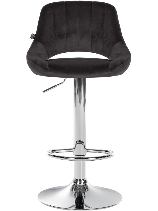 Conjunto de 2 bancos altos Milet veludo C, preto