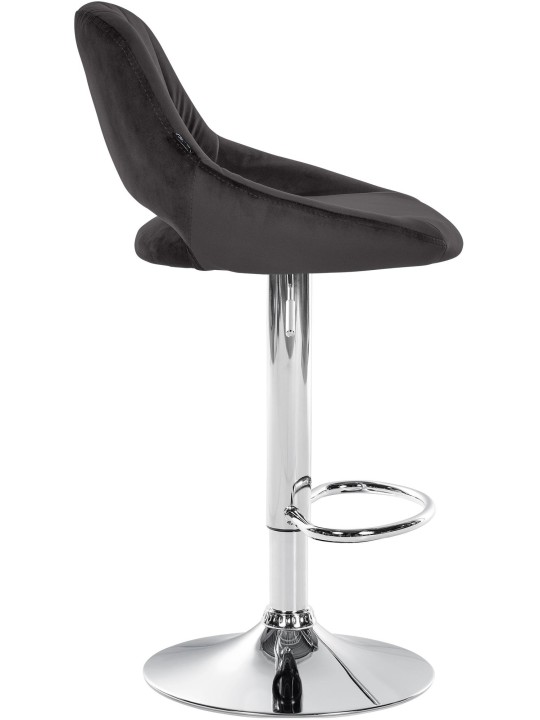 Conjunto de 2 bancos altos Milet veludo C, preto