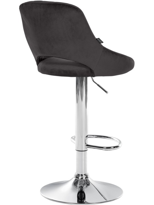 Conjunto de 2 bancos altos Milet veludo C, preto