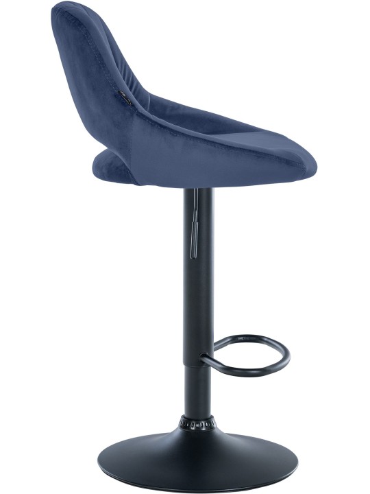 Conjunto de 2 bancos altos Milet veludo B, azul