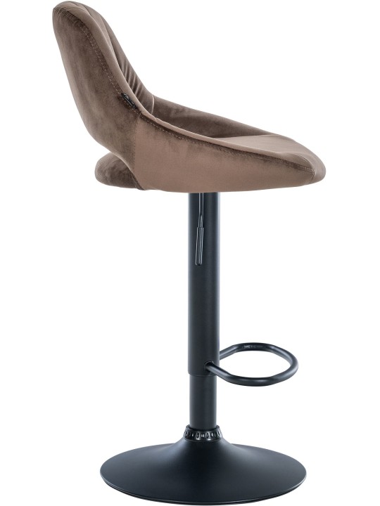 Conjunto de 2 bancos altos Milet veludo B, castanho Conjunto de 2 bancos altos Milet veludo B, castanho