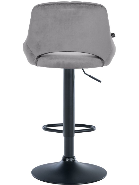 Conjunto de 2 bancos altos Milet veludo B, cinza escuro