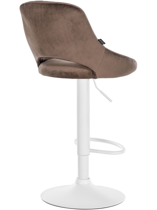 Conjunto de 2 bancos altos Milet veludo W, castanho