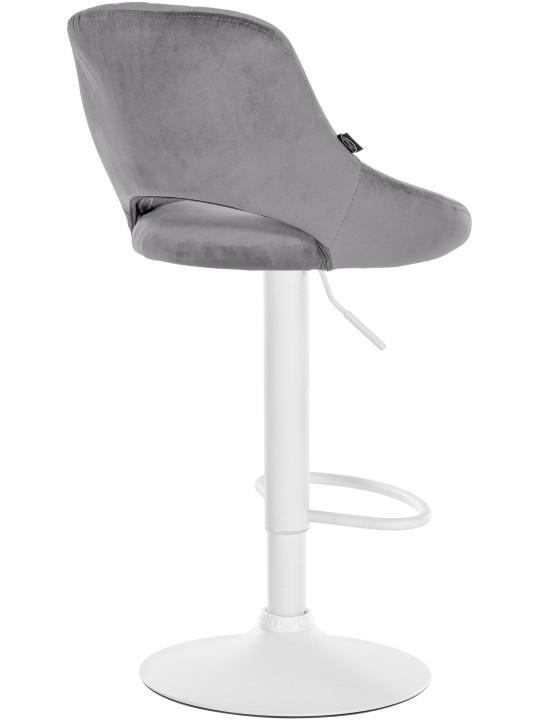 Conjunto de 2 bancos altos Milet veludo W, cinza escuro