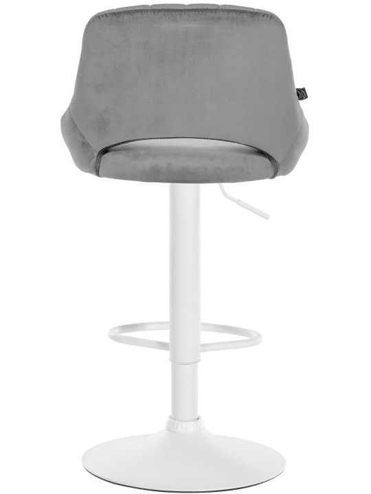 Conjunto de 2 bancos altos Milet veludo W, cinza escuro