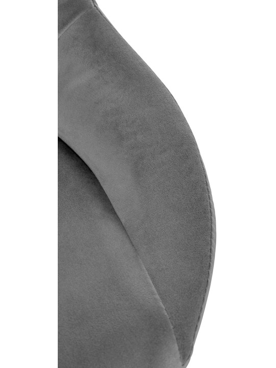 Conjunto de 2 bancos altos Milet veludo W, cinza escuro