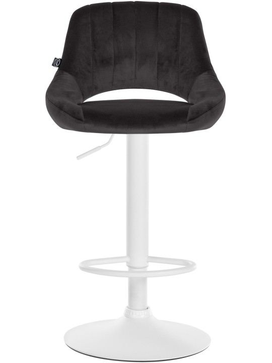 Conjunto de 2 bancos altos Milet veludo W, preto