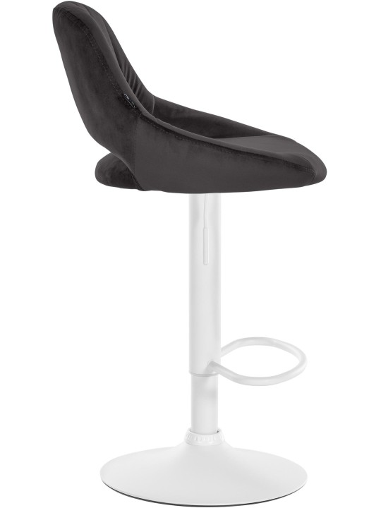 Conjunto de 2 bancos altos Milet veludo W, preto