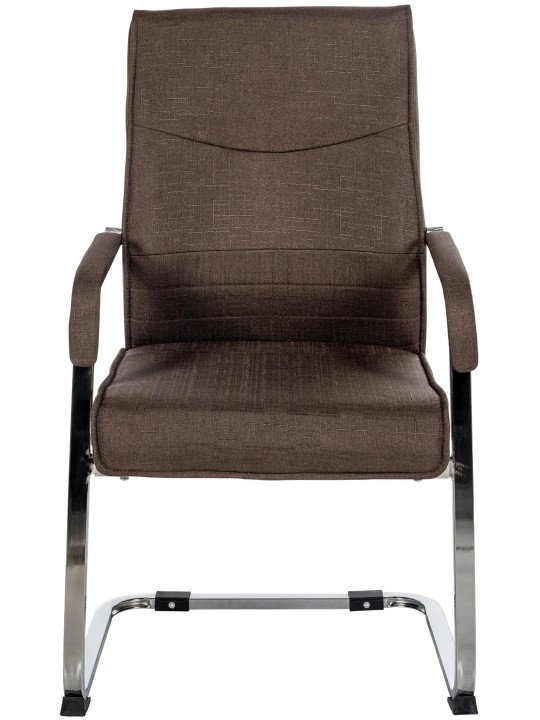 Conjunto de 2 cadeiras para visitantes em tecido Hobart, castanho