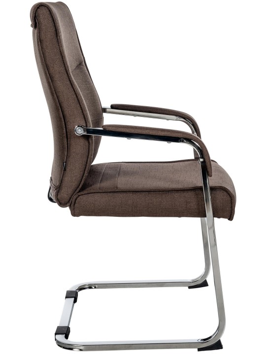 Conjunto de 2 cadeiras para visitantes em tecido Hobart, castanho