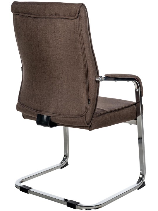 Conjunto de 2 cadeiras para visitantes em tecido Hobart, castanho