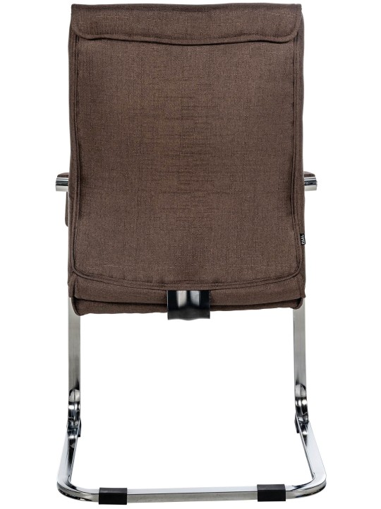 Conjunto de 2 cadeiras para visitantes em tecido Hobart, castanho