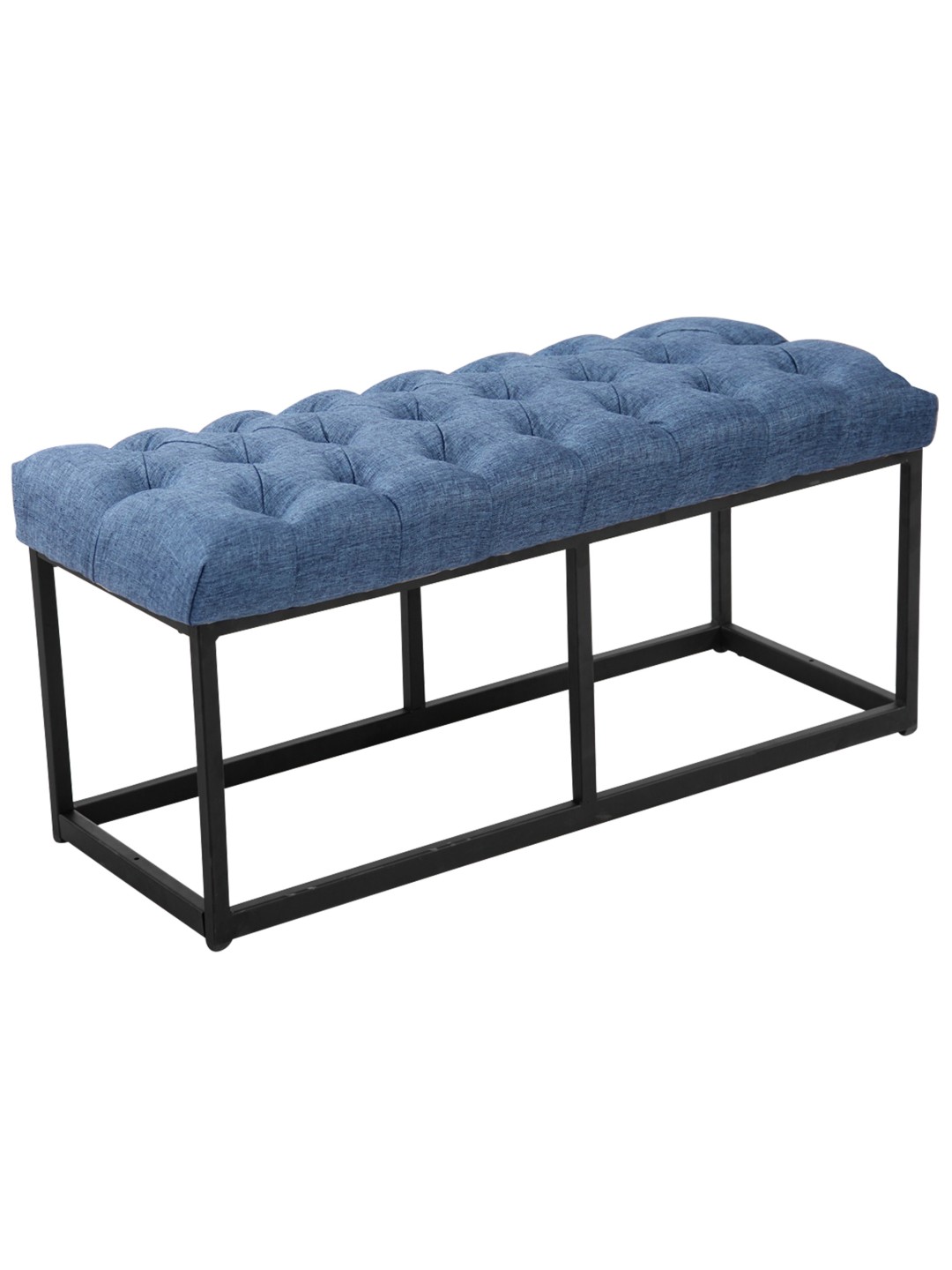 Banco Amun tecido 100 cm, azul