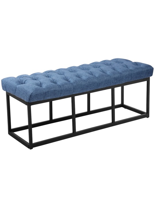 Banco Amun tecido 120 cm, azul Banco Amun tecido 120 cm, azul