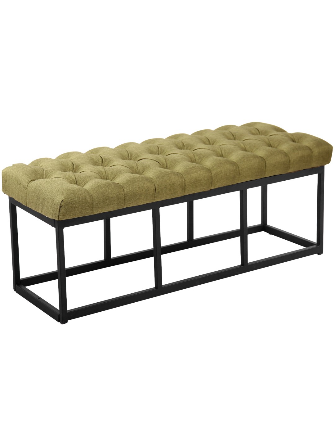 Banco Amun tecido 120 cm, verde