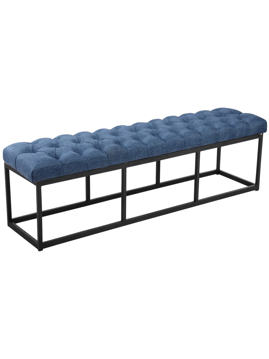 Banco Amun tecido 150 cm, azul