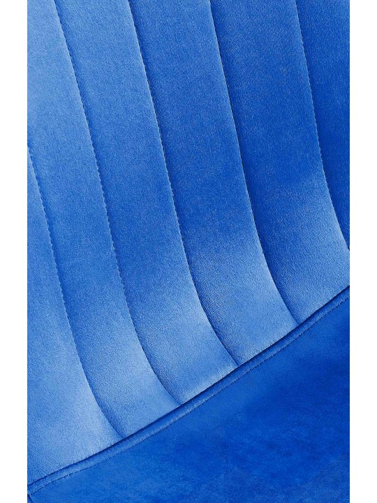Cadeira de jantar de veludo Baxter, azul