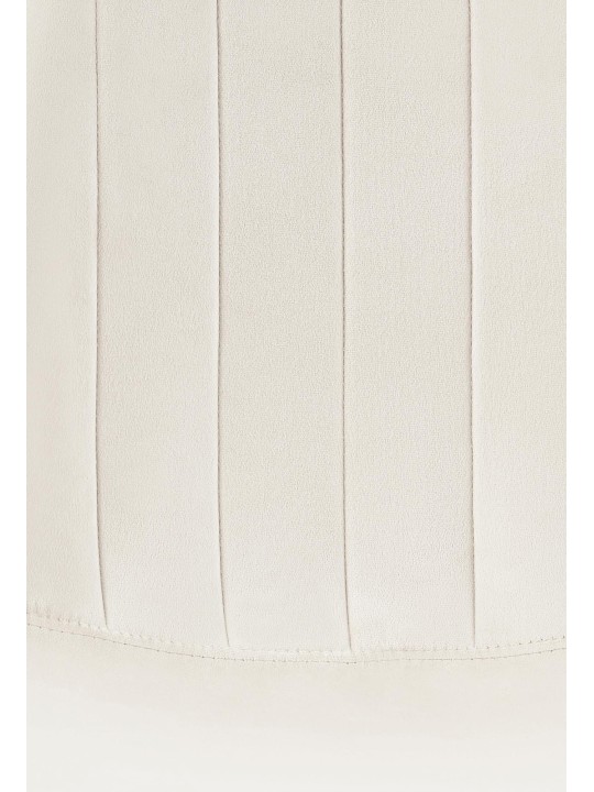 Cadeira de jantar de veludo Baxter, branco creme