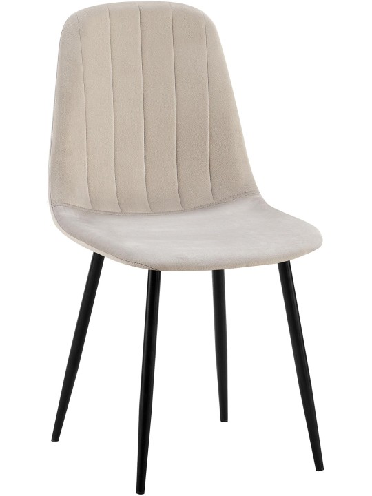 Cadeira de jantar de veludo Baxter, cinza