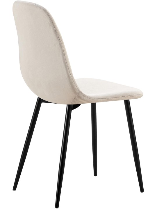 Cadeira de jantar de veludo Baxter, cinza