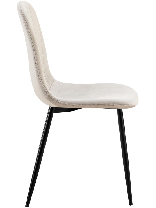 Cadeira de jantar de veludo Baxter, cinza