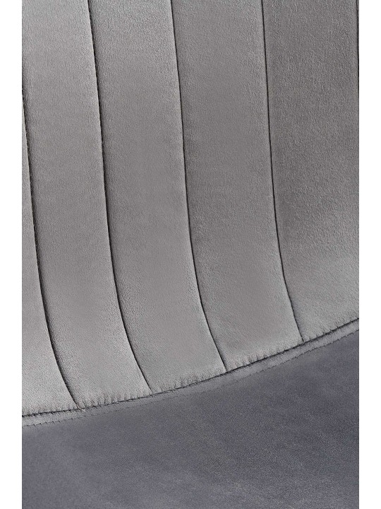 Cadeira de jantar de veludo Baxter, cinza escuro