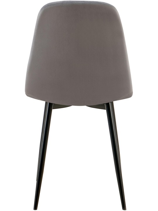 Cadeira de jantar de veludo Baxter, cinza escuro