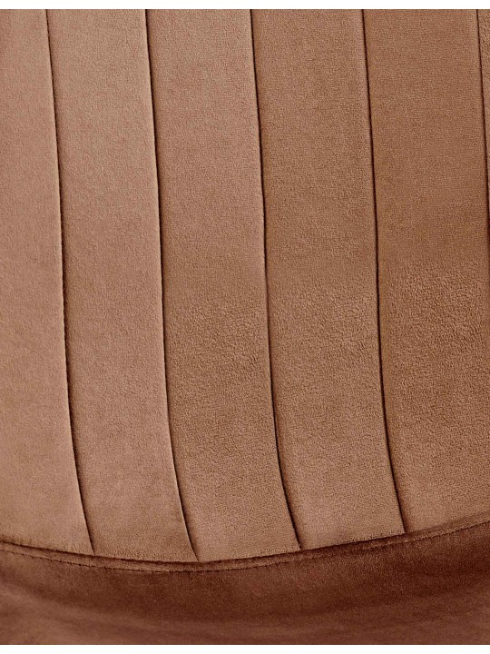 Cadeira de jantar de veludo Baxter, castanho