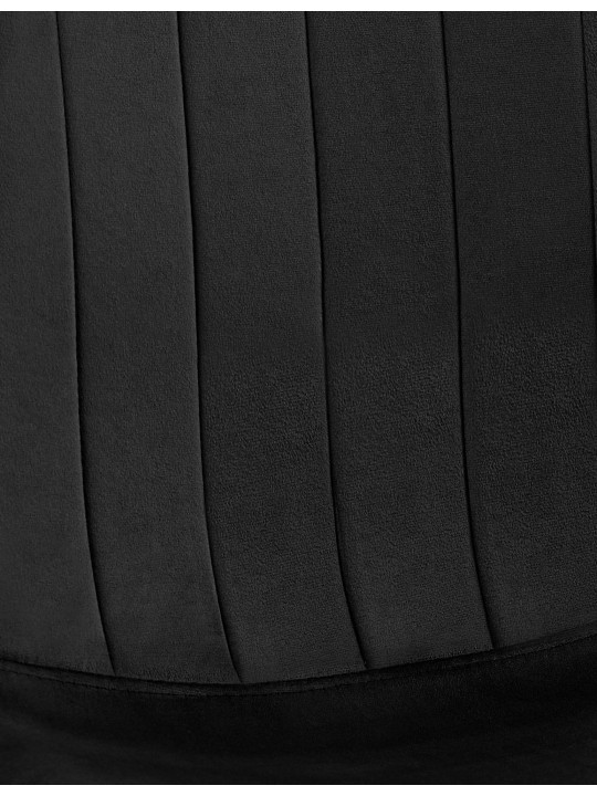 Cadeira de jantar de veludo Baxter, preto