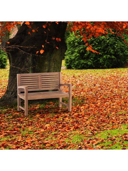 Banco de teca Halden 120 cm com capa, teca Banco de teca Halden 120 cm com capa, teca