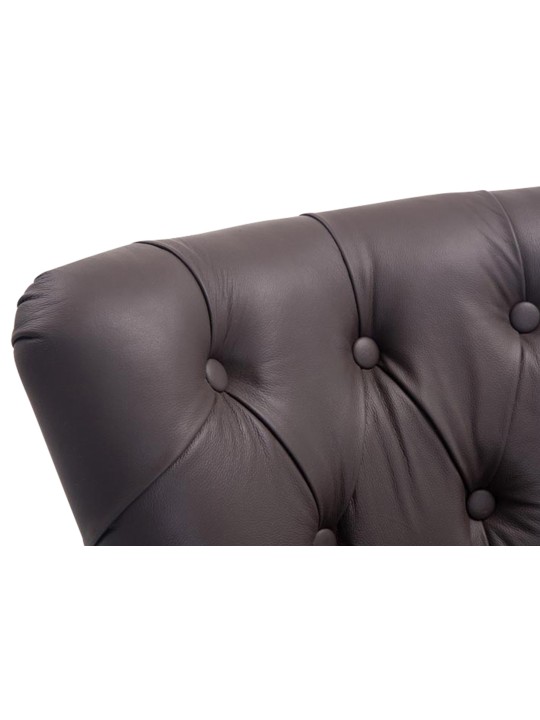 Banco alto Lakewood couro genuíno, luz antiga, castanho