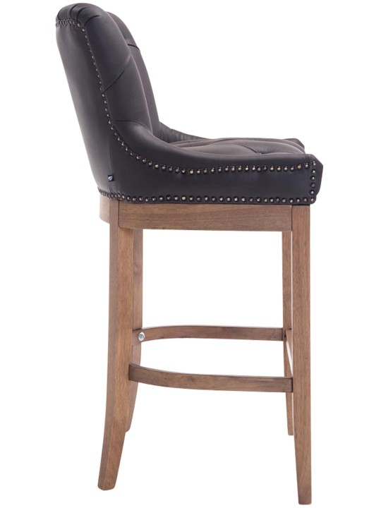 Banco alto Lakewood couro genuíno, luz antiga, castanho